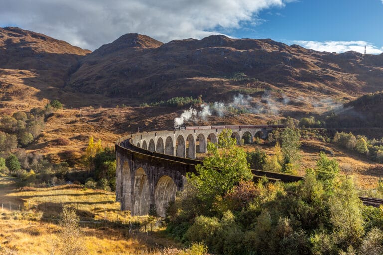 Jacobite steam train on Glenfinnan Viaduct 2